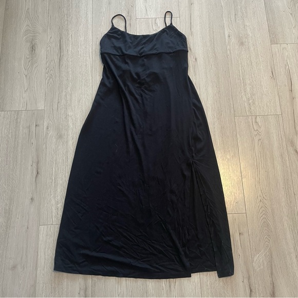 Aritzia Wilfred New Dreamweaver Dress - Black Lace-Up Midi Dress - Picture 10 of 11